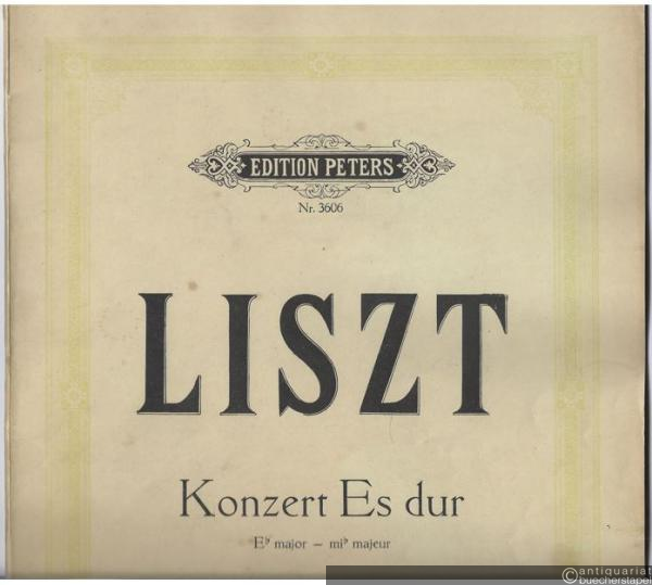  - Konzert Es-Dur für Klavier und Orchester (= Edition Peters, Nr. 3606). Ausgabe für zwei Klaviere.