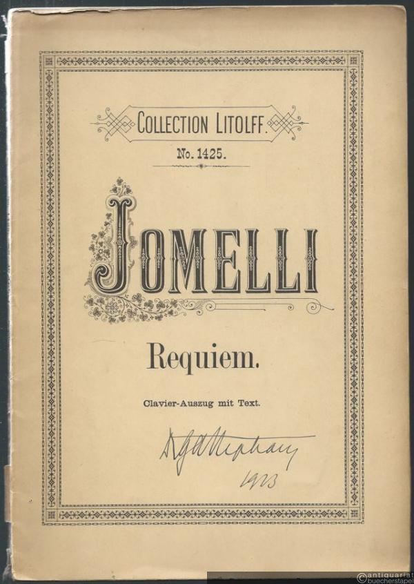  - Requiem (= Collection Litolff, No. 1425). Clavier-Auszug mit Text.