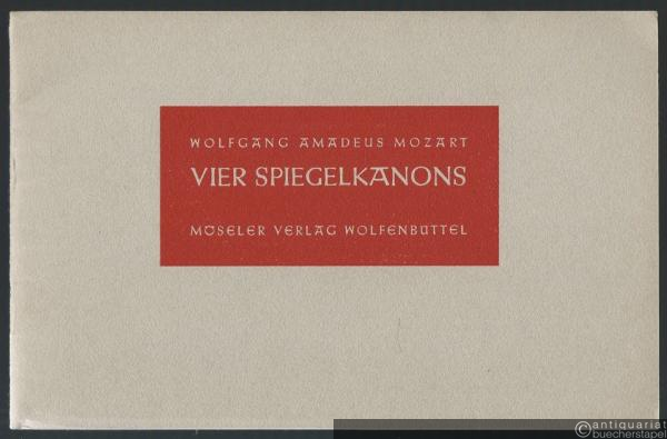 - Vier Spiegelkanons (= Spielkanons, hrsg. v. Fritz Jöde, Heft 3).