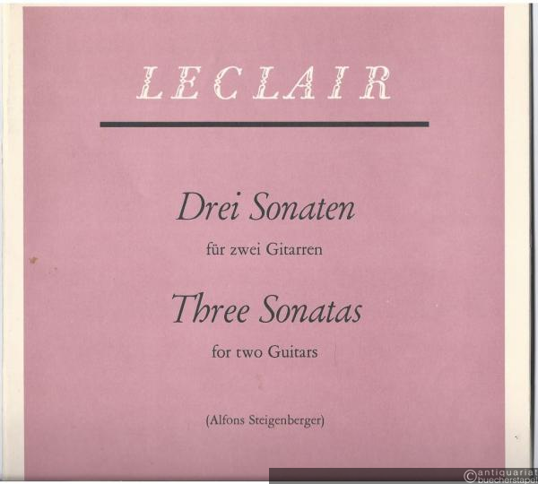  - Drei Sonaten für zwei Gitarren / Three sonatas for two guitars (= Pegasus-Ausgabe). Stimmen.