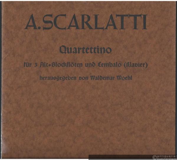  - Quartettino für 3 Alt-Blockflöten oder andere Melodieinstrumente und Basso continuo.
