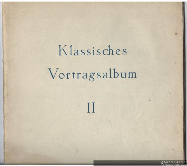  - Klassisches Vortrags-Album für Violine und Pianoforte, Band 2 (= Edition Breitkopf, Nr. 3982).