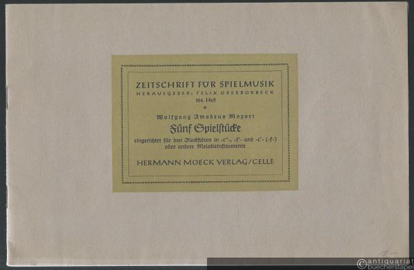  - Fünf Spielstücke (= Zeitschrift für Spielmusik, 164. Heft).