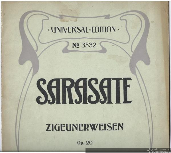  - Zigeunerweisen Op. 20 (= Universal Edition, No. 3532). Klavier zu 2 Händen.