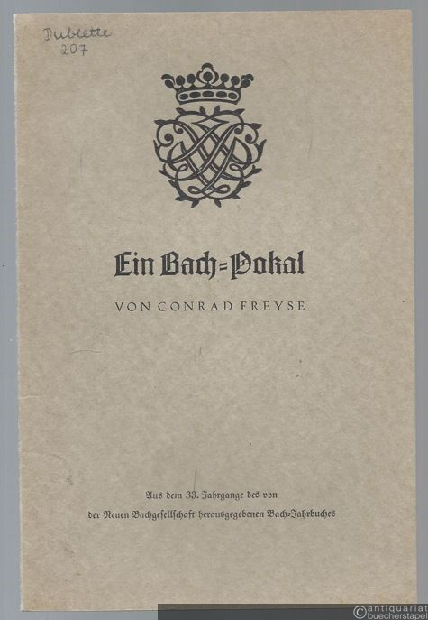  - Ein Bach-Pokal [Sonderdruck].