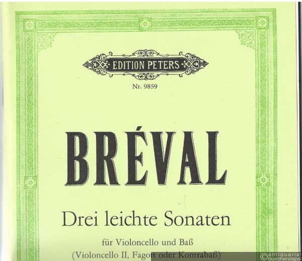  - Drei leichte Sonaten für Violoncello und Bass (Violoncello II, Fagott oder Kontrabass), Opus 40 Nr. 1-3 (= Edition Peters, Nr. 9859).