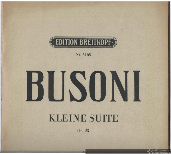  - Kleine Suite für Pianoforte und Violoncell, Op. 23 (= Edition Breitkopf, Nr. 5169).