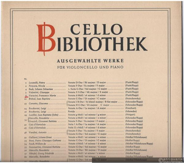  - Sonate d-Moll für Violoncello und Piano (= Cello-Bibliothek 6).