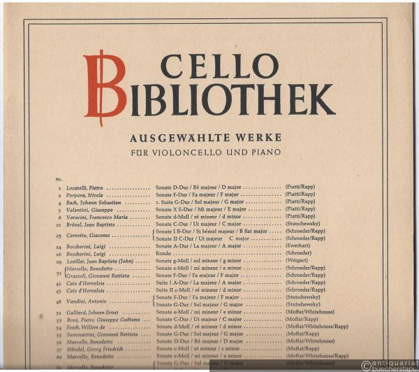  - Sonate g-Moll für Violoncello und Piano (= Cello-Bibliothek 66).