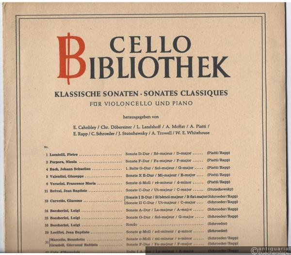  - Suite I A-Dur für Violoncello und Piano (= Cello-Bibliothek 42).