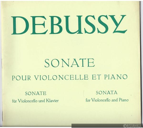  - Sonate für Violoncello und Klavier (1915) (= Edition Peters, Nr. 9122).