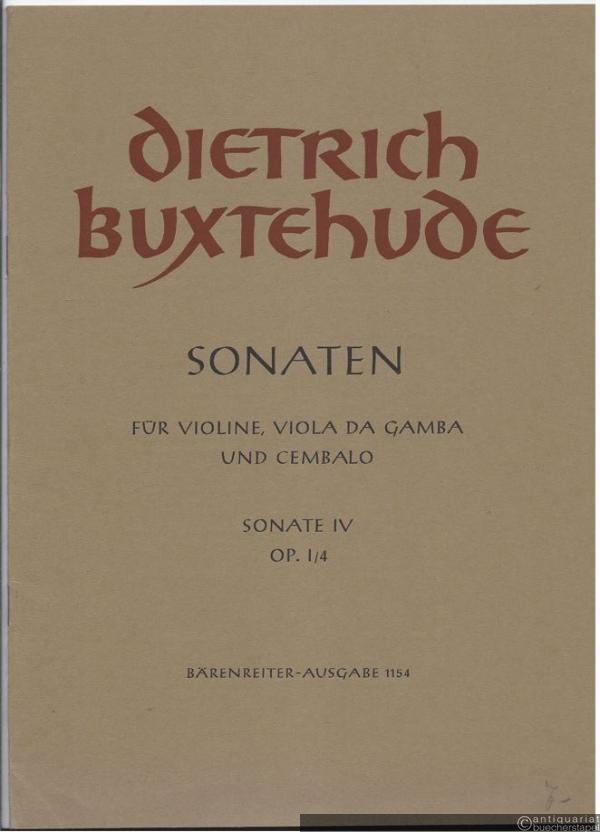  - Sonate IV (= Sonaten für Violine, Viola da Gamba und Cembalo, Op. I/4. Bärenreiter-Ausgabe 1154). Partitur und Stimmen.