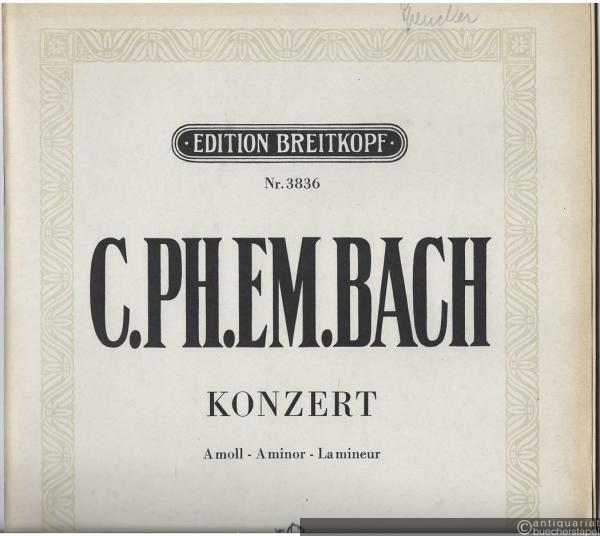  - Konzert a-Moll für Violoncell und Pianoforte (= Hohe Schule des Violoncellspiels, Nr. 4. Edition Breitkopf, Nr. 3836).