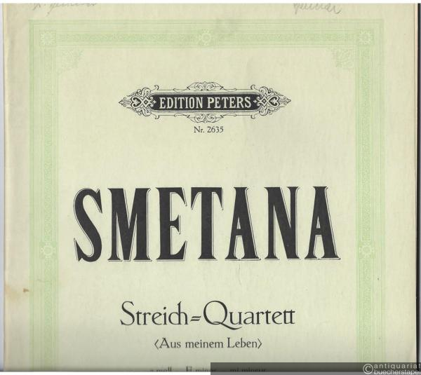  - Aus meinem Leben. Quartett für 2 Violinen, Viola, Violoncell (= Edition Peters, Nr. 2635). Stimmen.
