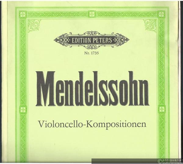  - Kompositionen für Violoncello und Klavier (= Edition Peters, Nr. 1735).