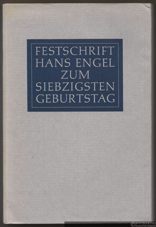  - Festschrift Hans Engel zum siebzigsten Geburtstag.