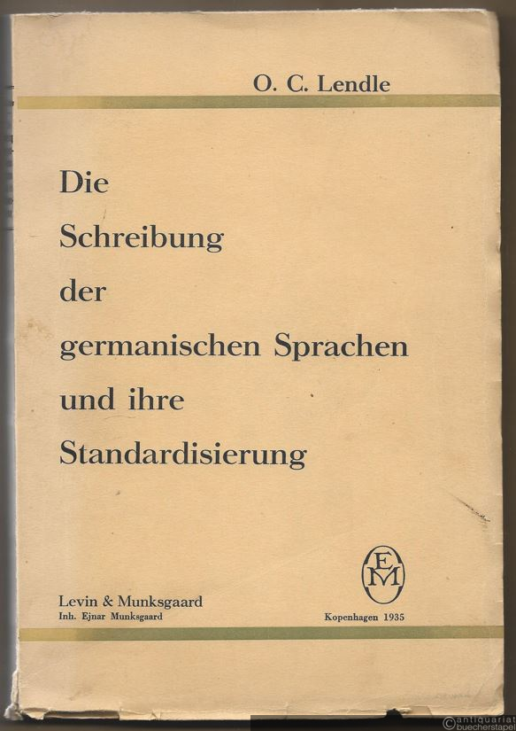  - Die Schreibung der germanischen Sprachen und ihre Standardisierung.