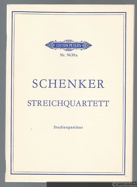 - Streichquartett (= Edition Peters, Nr. 9630a). Studienpartitur.