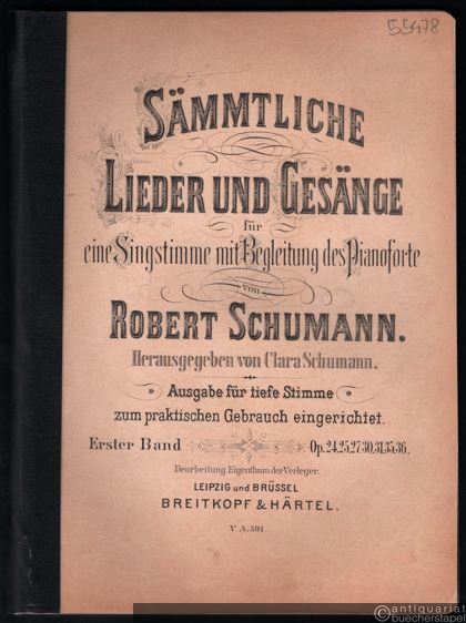  - Sämmtliche Lieder und Gesänge für eine Singstimme mit Begleitung des Pianoforte. Zweiter Band (= Edition Breitkopf, Nr. 594). Ausgabe für tiefe Stimme.