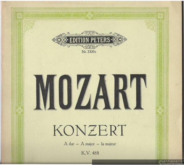  - Konzert A-Dur (KV 488) / Konzert für Klavier und Orchester (= Edition Peters, Nr. 3309e). Ausgabe für zwei Klaviere.