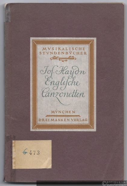  - Englische Canzonetten (= Musikalische Stundenbücher).