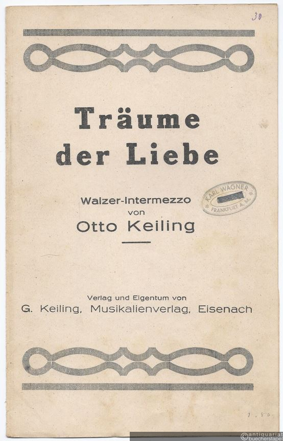  - Träume der Liebe. Walzer-Intermezzo. Salonorchester. 12 Stimmen.