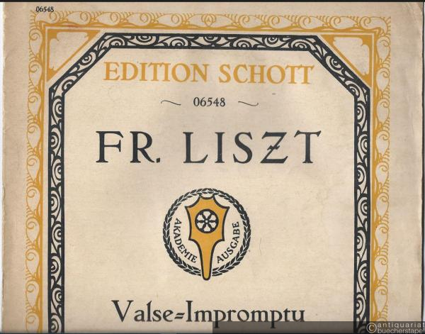  - Valse-Impromptu (= Edition Schott, No. 06548). Einzel-Ausgabe. Piano.