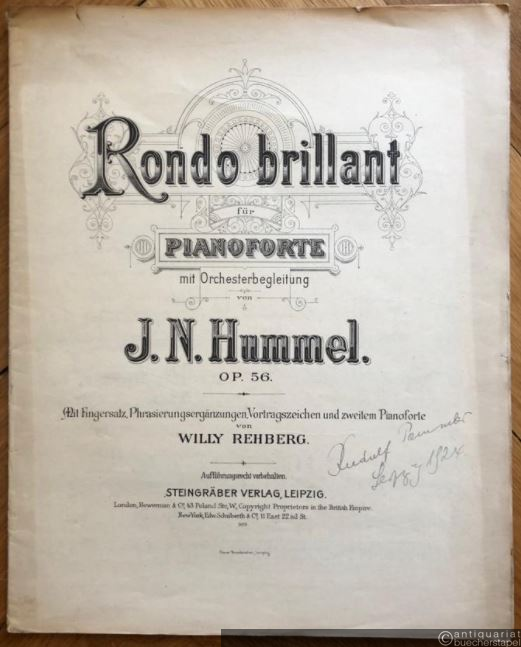  - Rondo brillant für Pianoforte mit Orchesterbegleitung, Op. 56 [Ausgabe für zwei Pianoforte].