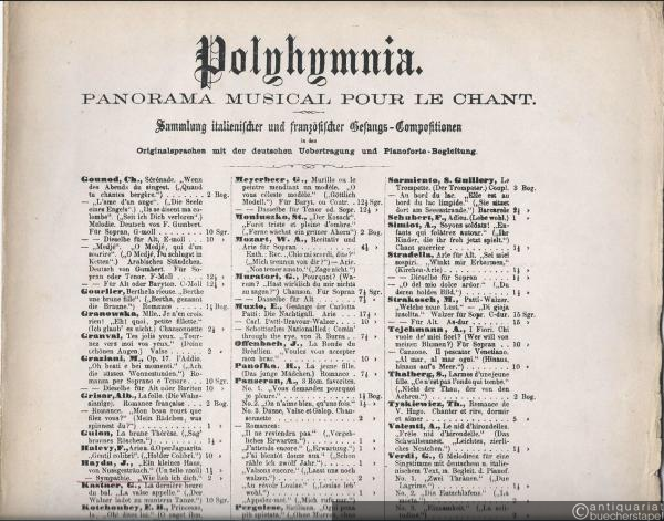  - Sympathie [Wie lieb ich dich] (= Polyhymnia. Panorama musical pour le chant. Sammlung italienischer und französischer Gesangs-Compositionen).