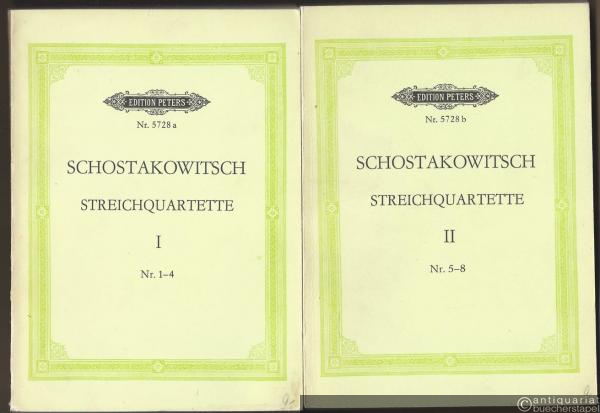  - Streichquartette I, Nr. 1-4 und II, Nr. 5-8 (= Edition Peters, Nr. 5728a u. 5728b). Studienpartitur.