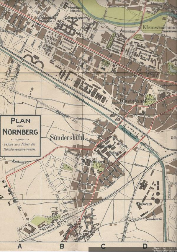  - Plan von Nürnberg. Beilage zum Führer des Fremdenverkehrs-Vereins.
