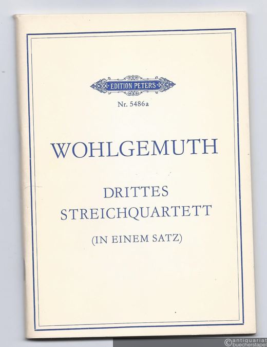  - Drittes Streichquartett (in einem Satz) (1976/77) (= Edition Peters, Nr. 5486a) [Studienpartitur].