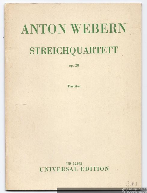  - Streichquartett, Op. 28. [Taschen-]Partitur.