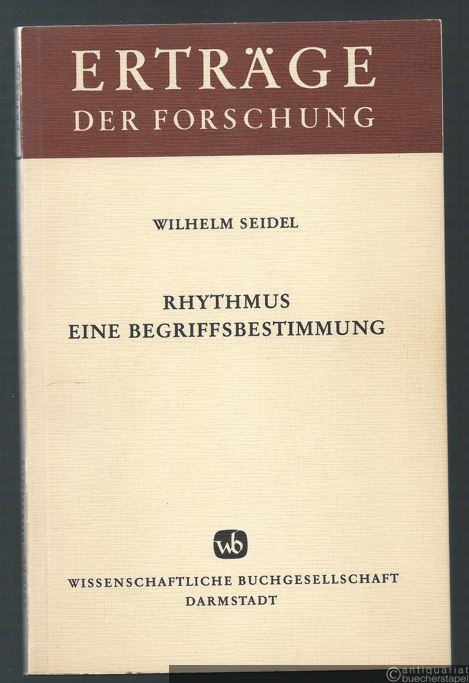  - Rhythmus. Eine Begriffsbestimmung (= Erträge der Forschung, Band 46).