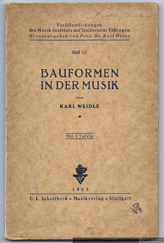  - Bauformen in der Musik (= Veröffentlichungen des Musikinstituts der Universität Tübingen, Heft 3).