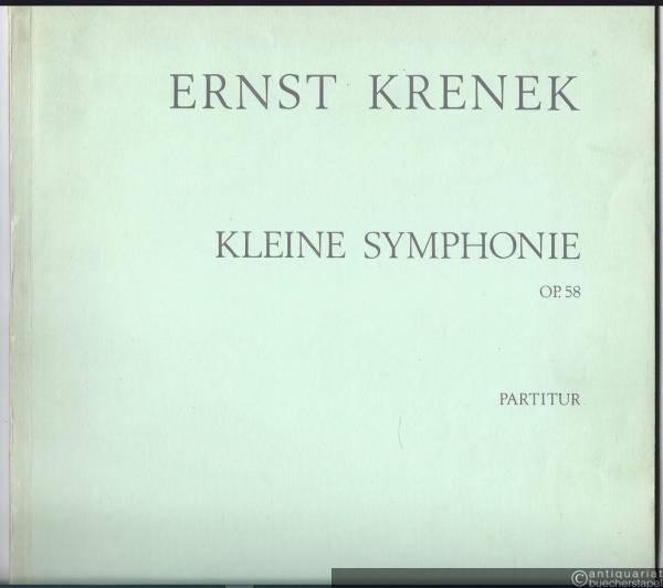 - Kleine Symphonie Op. 58 (1928) (= Universal-Edition, UE 9650). Partitur.
