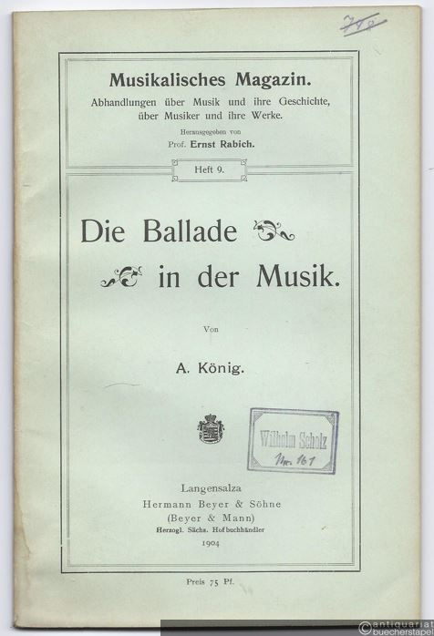  - Die Ballade in der Musik.