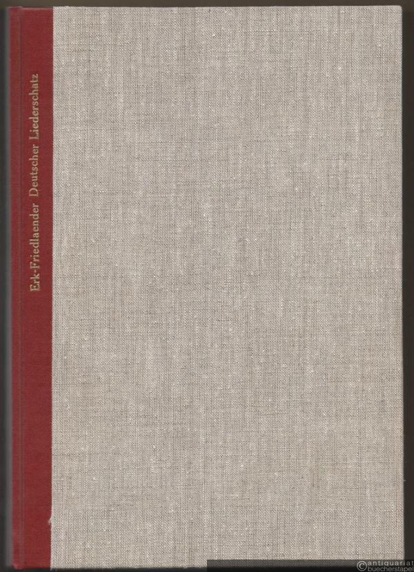  - Deutscher Liederschatz. Die schoensten Weisen der alten Sammlung Ludwig Erks neu bearbeitet und durch hundert Lieder vermehrt (= Edition Peters, Nr. 395).