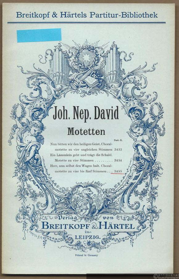  - Herr, nun selbst den Wagen halt (1935). Choralmotette zu vier bis fünf Stimmen (= Breitkopf & Härtels Partitur-Bibliothek, Nr. 3455).