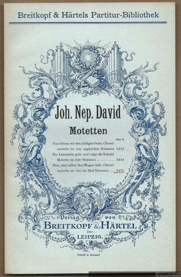  - Herr, nun selbst den Wagen halt (1935). Choralmotette zu vier bis fünf Stimmen (= Breitkopf & Härtels Partitur-Bibliothek, Nr. 3455).