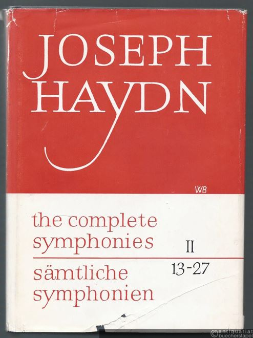  - Symphonien II (13 - 27) (= Joseph Haydn. Kritische Ausgabe sämtlicher Symphonien / Critical edition of the complete symphonies. Philharmonia No. 590). Partitur.