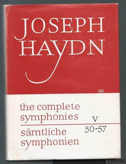  - Symphonien V (50 - 57) (= Joseph Haydn. Kritische Ausgabe sämtlicher Symphonien / Critical edition of the complete symphonies. Philharmonia No. 593). Partitur.