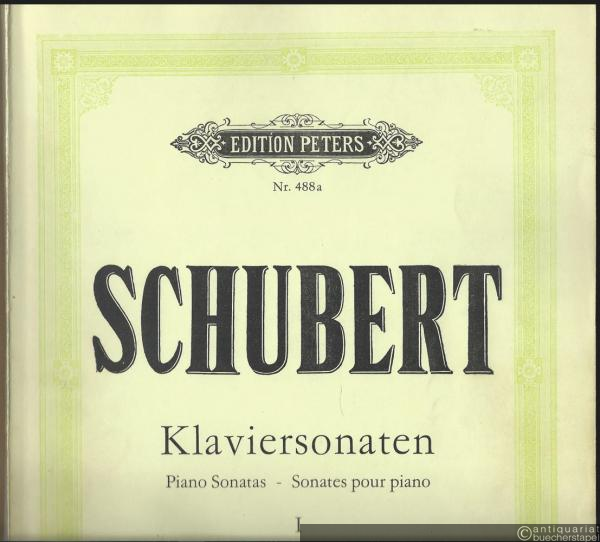  - Klaviersonaten / Piano sonatas / Sonates pour piano, Band 1 (= Edition Peters, Nr. 488a). Urtextausgabe.