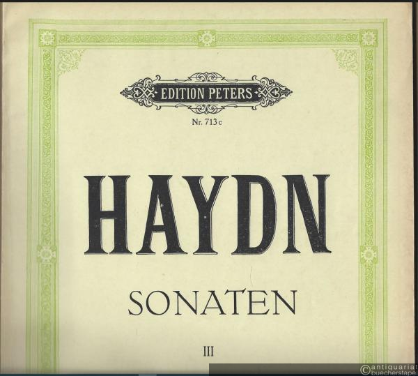  - Sonaten für Klavier zu zwei Händen, Band III (= Edition Peters, Nr. 713c).