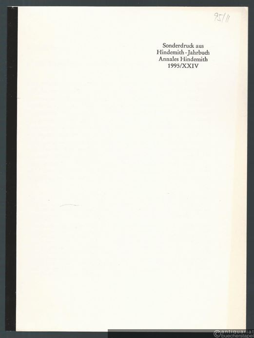  - Paul Hindemiths Streichquartett Op. 32.