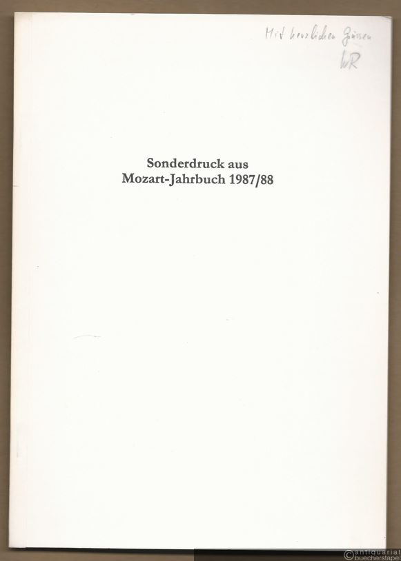  - Ein unbekanntes "Blatt von Mozarts Original-Compositionen". Vollständiger Kompositionsentwurf zum Menuett des letzten Streichquartetts (KV 590).
