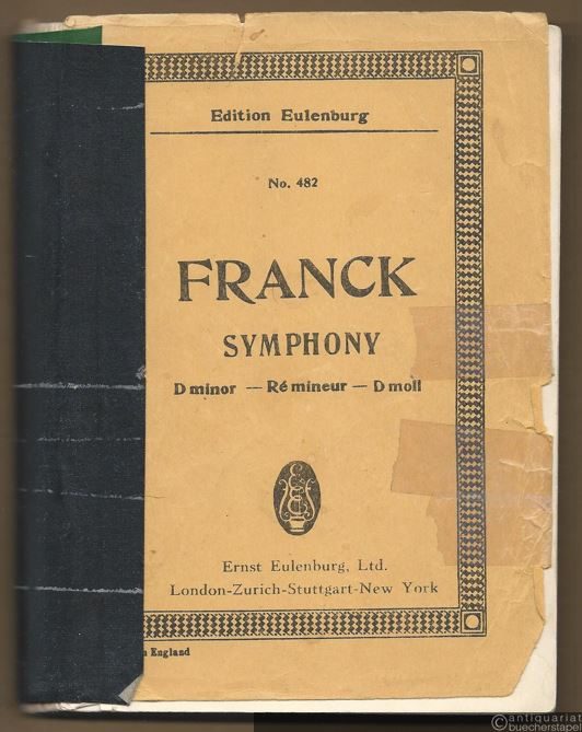  - Symphonie D minor / Re mineur / D moll (= Edition Eulenburg, No. 482).