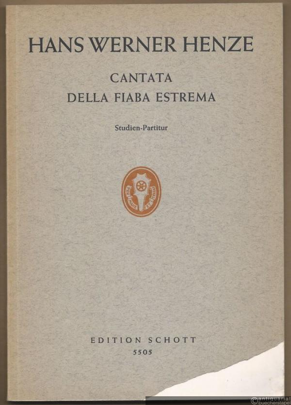  - Cantata della fiaba estrema (1963) per soprano, piccolo coro e tredici strumenti sulla poesia "Tu sei la fiaba estrema" di Elsa Morante (= Edition Schott, Nr. 5505). Studien-Partitur.