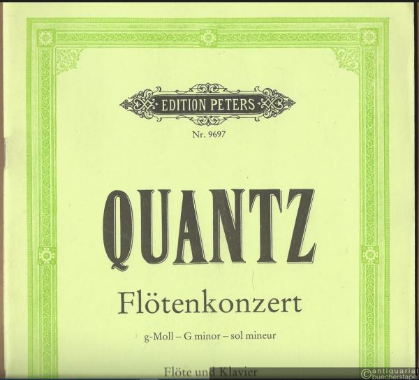  - Konzert g-Moll für Flöte, Streicher und Basso continuo (= Edition Peters, Nr. 9697). Ausgabe für Flöte und Klavier.