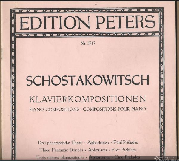  - Klavierkompositionen / Piano compositions / Compositions pour piano (= Edition Peters, Nr. 5717).